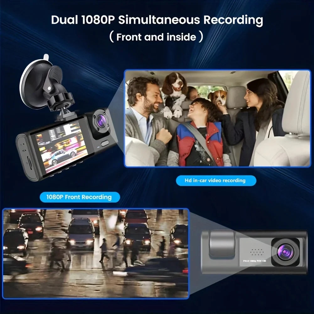 2-Inch Screen Wifi Link 1080P HD Dashcam with Night Vision 2/3 Lenses