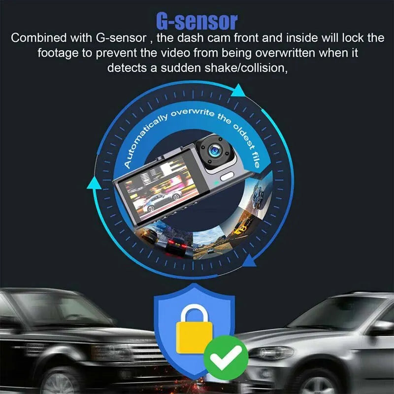 2-Inch Screen Wifi Link 1080P HD Dashcam with Night Vision 2/3 Lenses